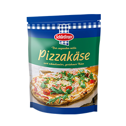 Das Bild zeigt den Schärdinger Pizzakäse gerieben