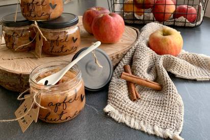 Upcycling - Herbstliches Chutney im Glas