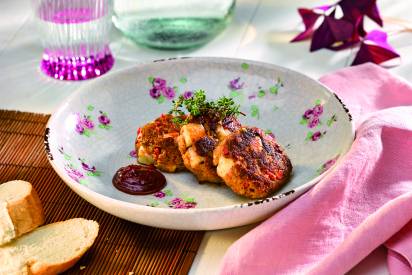 Gegrillte faschierte Laibchen mit Grillkäse Header