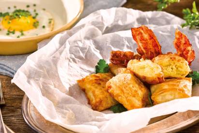 Mozzarella-Kartoffel-Strudelteigkissen 