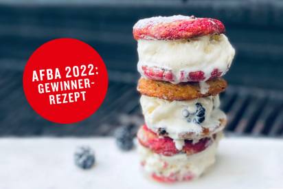 Eissandwich vom Grill