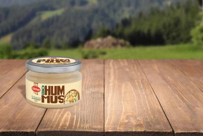 Das Bild zeigt den veganen Schärdinger Hummus