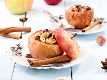 Veganer Bratapfel mit Vanillesauce_Header