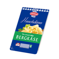 Das Bild zeigt den Schärdinger Bergkäse in hauchdünnen Scheiben