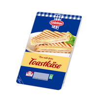 Das Bild zeigt den milden Schärdinger Toastkäse in Scheiben