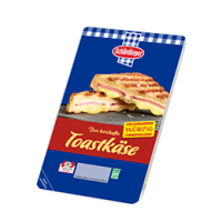 Das Bild zeigt den herzhaft würzigen Schärdinger Toastkäse in Scheiben